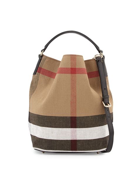 burberry ashby bag black leather|Burberry House Check Ashby Bucket Bag .